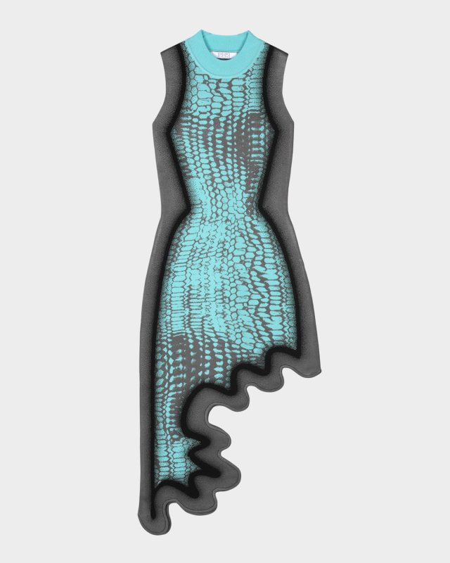 Brooklyn Wavy Asymmetric Dress